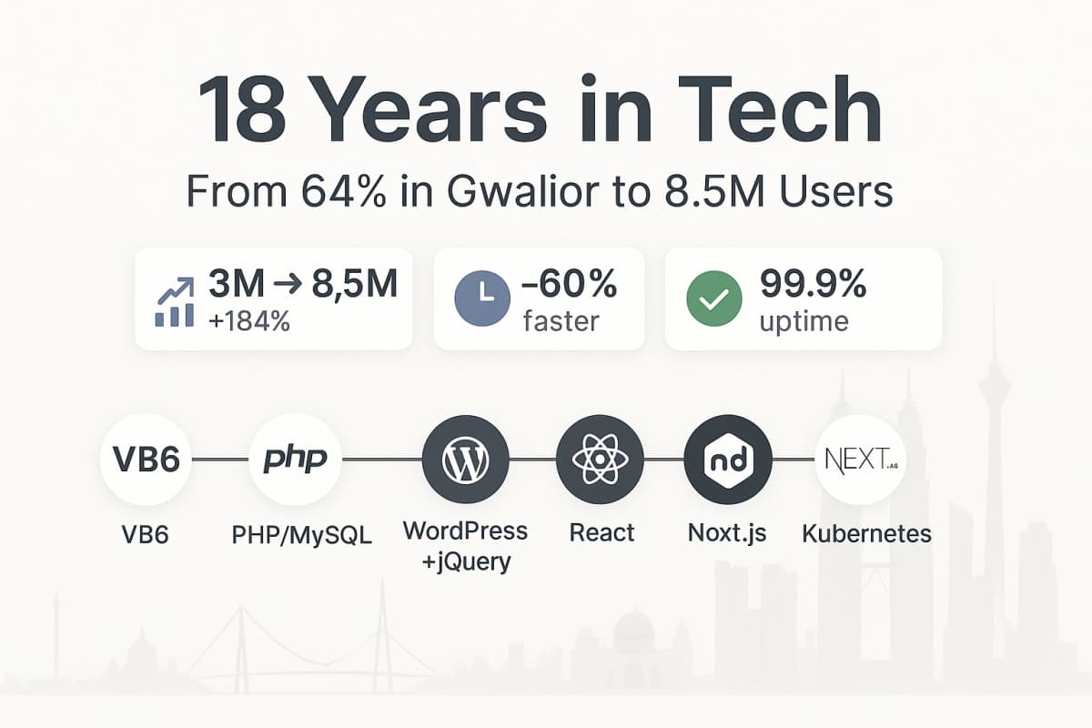 18 Years in Tech: From Visual Basic to Scaling 8.5M Users